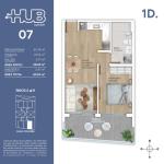 Venta de apartamento de 1 dormitorio en Cordón.