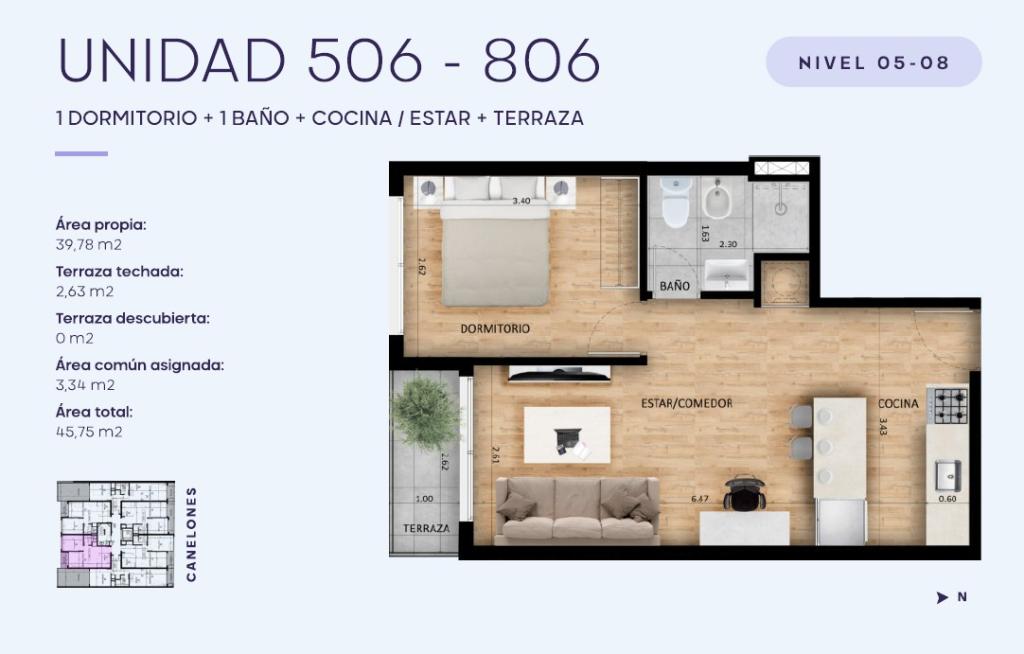 Venta de apartamento y garage a estrenar en Cordón Sur.