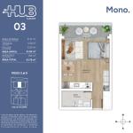 Venta de apartamento monoambiente en Cordón - HUB by Block