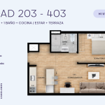 Alquiler apartamento 1 dormitorio a estrenar en Cordón Sur.