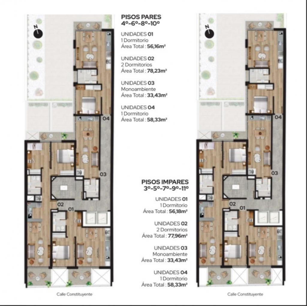VENTA APARTAMENTO MONOAMBIENTE A ESTRENAR. CORDÓN SUR. 