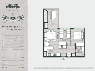 Venta apartamento 2 dormitorios - Carraco - En obra