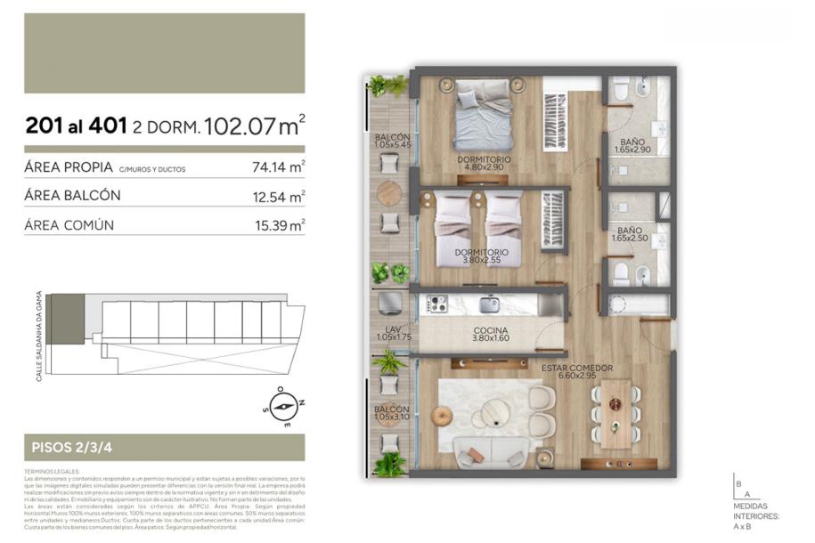 Apartamento de 2 dormitorios en venta en Puertito del Buceo-11