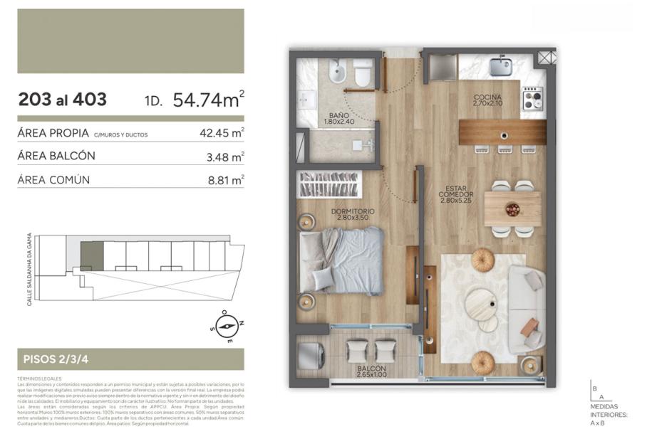 Apartamento de 1 dormitorio en venta en Puertito del Buceo-12
