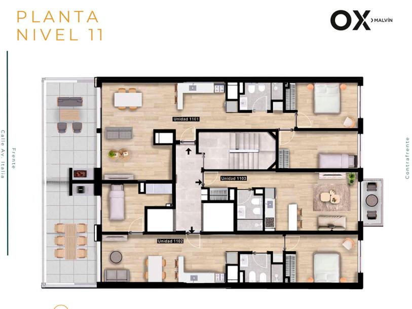 Monoambiente - OX Malvín-10