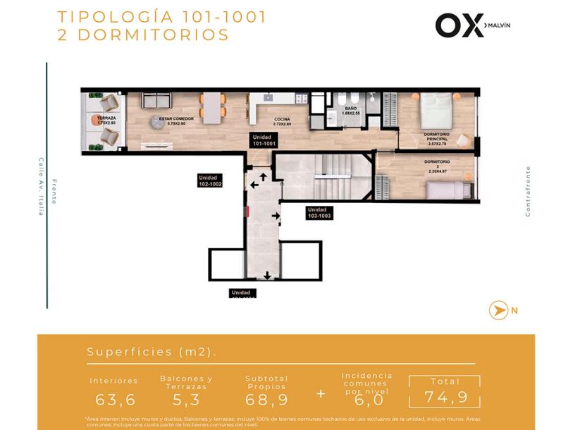 Apartamento 2 dormitorios - Malvín-2