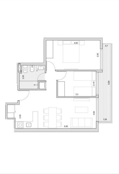 Alquiler Tres Cruces, 2 dorm a estrenar!