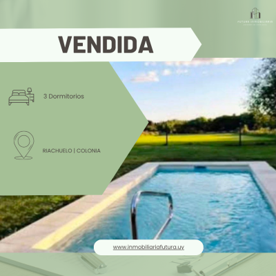 - VENDIDO ❎- Vendo casa de campo en Colonia