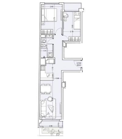Venta - Apartamento 2 dormitorios - Unidad 103C - Nórdico