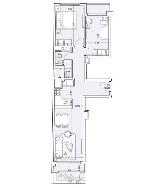 Venta - Apartamento 2 dormitorios - Unidad 103C - Nórdico-30
