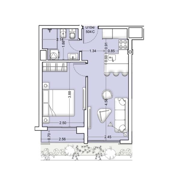 Venta - Apartamento 1 dormitorio - Unidad 104C - Nórdico-29