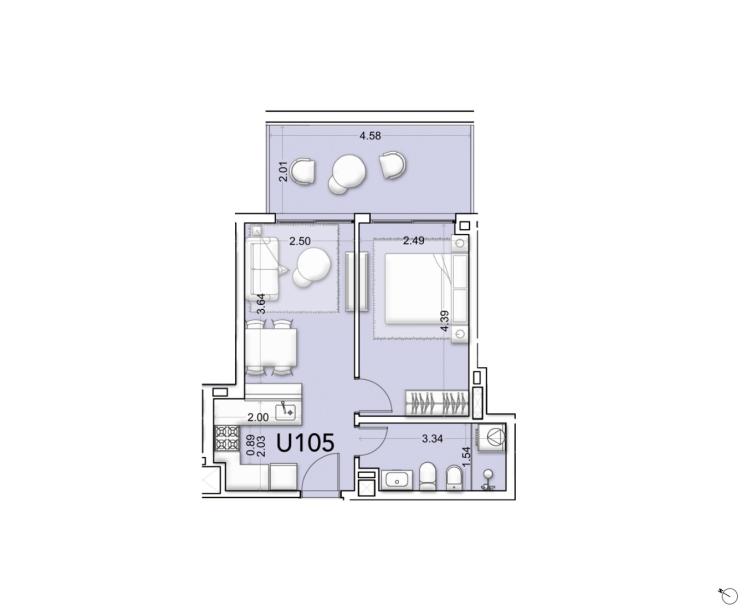Venta - Apartamento 1 dormitorio - Unidad 105B - Ventura Tres Cruces-30