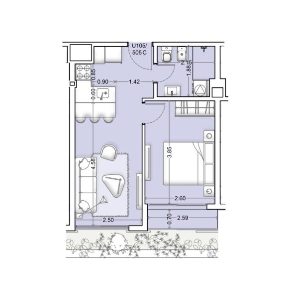 Venta - Apartamento 1 dormitorio - Unidad 105C - Nórdico-29