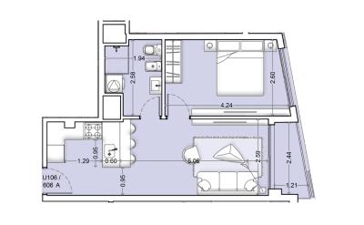 Venta - Apartamento 1 Dormitorio - Unidad 306A - Nórdico