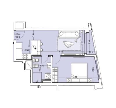 Venta - Apartamento 1 dormitorio - Unidad 106B - Nórdico