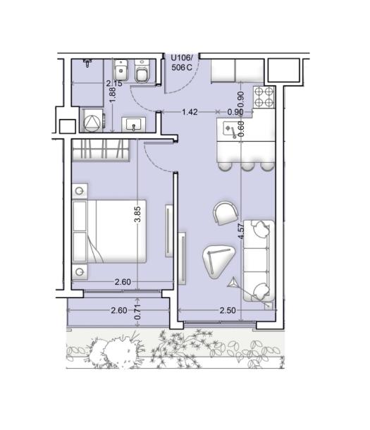 Venta - Apartamento 1 dormitorio - Unidad 106C - Nórdico-30