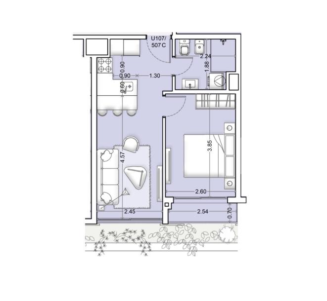 Venta - Apartamento 1 dormitorio - Unidad 107C - Nórdico-28