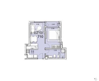 Venta - Apartamento 1 dormitorio - Unidad 510B - Ventura Tres Cruces
