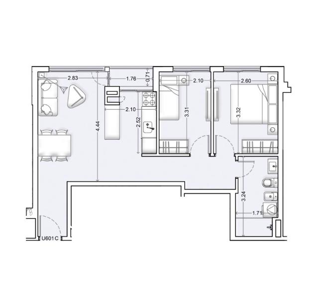 Venta - Apartamento 2 dormitorios - Unidad 601C - Nórdico-30
