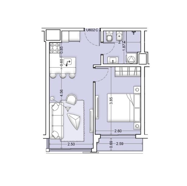 Venta - Apartamento 1 dormitorio - Unidad 602C - Nórdico-29