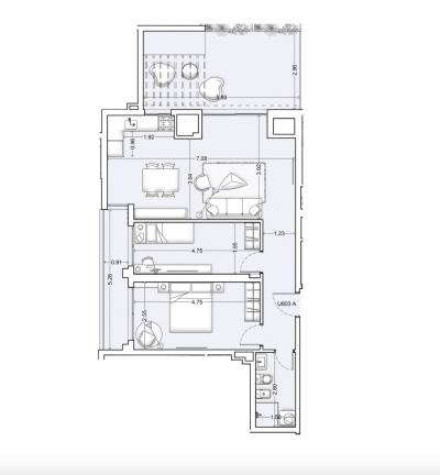 Venta - Apartamento 2 dormitorios - Unidad 803A - Nórdico