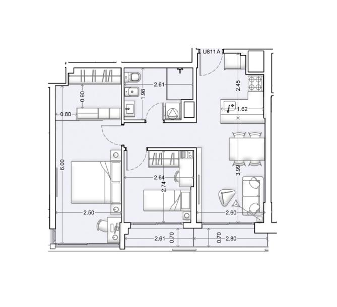 Venta - Apartamento 2 dormitorios - Unidad 811A - Nórdico-29