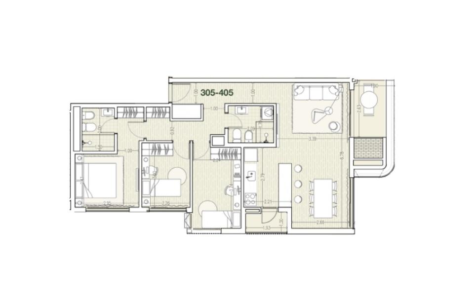 Venta - Apartamento 3 dormitorios - Unidad 305 - Américas Village-7