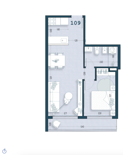 Venta - Apartamento 1 Dormitorio - Unidad 109 - Blend Soho-17