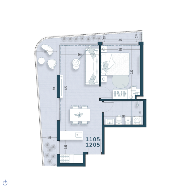Venta - Apartamento 1 Dormitorio - Unidad 1105 - Blend Soho-17