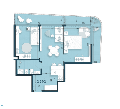 Venta - Apartamento 2 Dormitorios - Unidad 1301 - Blend Soho