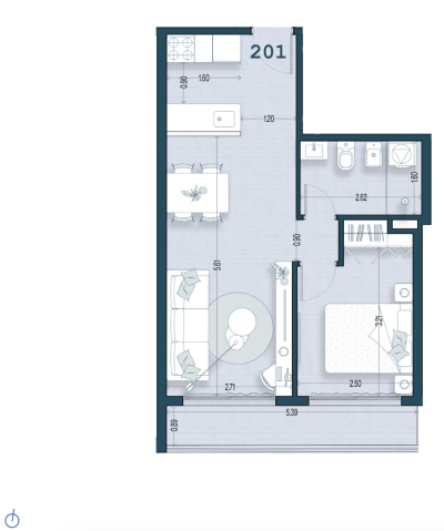 Venta - Apartamento 1 Dormitorio - Unidad 201 - Blend Soho