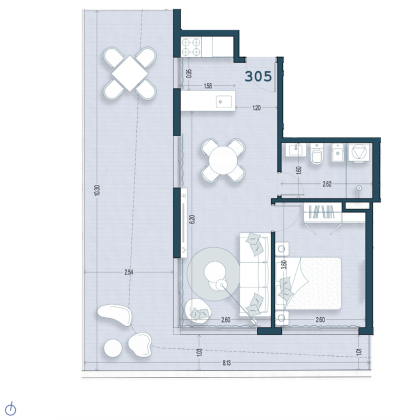Venta - Apartamento 1 Dormitorio - Unidad 305 - Blend Soho