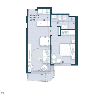 Venta - Apartamento 1 Dormitorio - Unidad 704 - Blend Soho