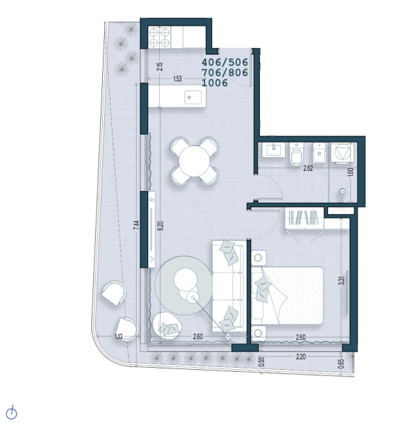 Venta - Apartamento 1 Dormitorio - Unidad 406 - Blend Soho-17