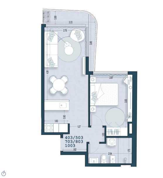 Venta - Apartamento 1 Dormitorio - Unidad 503 - Blend Soho-17