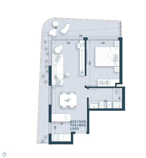 Venta - Apartamento 1 Dormitorio - Unidad 505 - Blend Soho-17