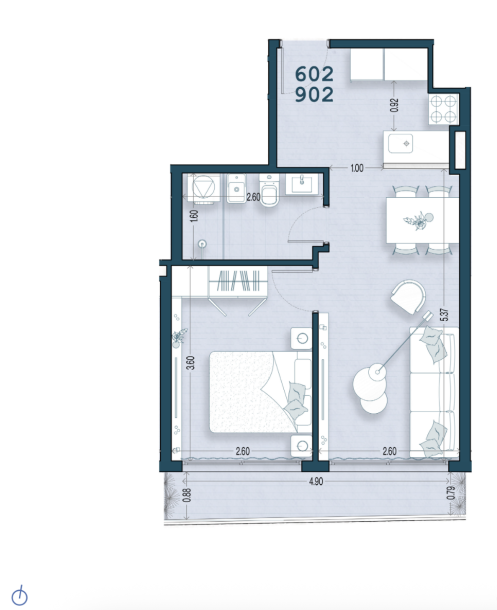 Venta - Apartamento 1 Dormitorio - Unidad 602 - Blend Soho-17