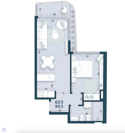 Venta - Apartamento 1 Dormitorio - Unidad 603 - Blend Soho