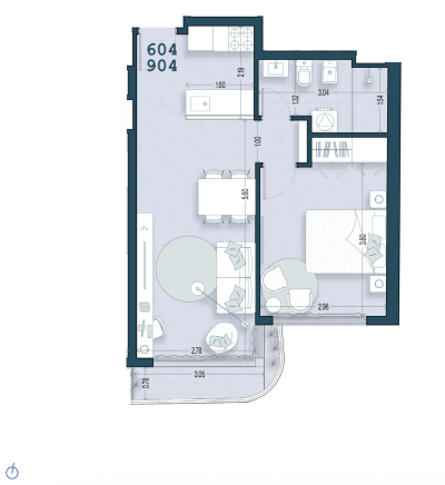 Venta - Apartamento 1 Dormitorio - Unidad 904 - Blend Soho