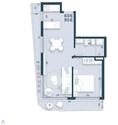 Venta - Apartamento 1 Dormitorio - Unidad 906 - Blend Soho