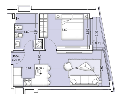 Venta - Apartamento 1 Dormitorio - Unidad 104A - Nórdico