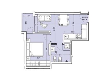 Venta - Apartamento 1 Dormitorio - Unidad 201A - Nórdico