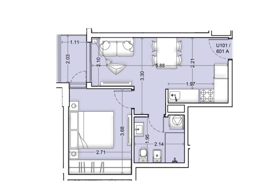 Venta - Apartamento 1 Dormitorio - Unidad 201A - Nórdico-25