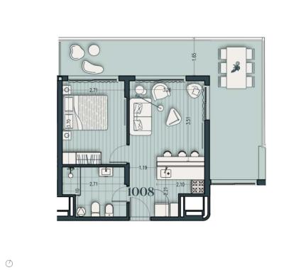 Venta - Apartamento 1 Dormitorio - Unidad 1008B - Cosmopolitan