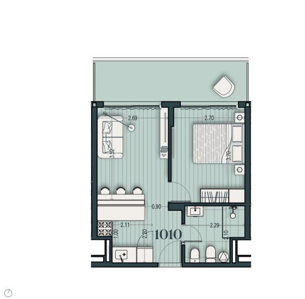Venta - Apartamento 1 Dormitorio - Unidad 1010B - Cosmopolitan-9