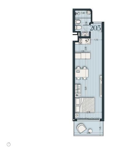 Venta - Apartamento Monoambiente - Unidad 203A - Cosmopolitan