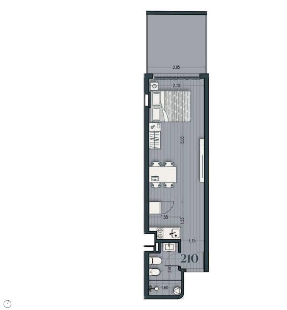 Venta - Apartamento Monoambiente - Unidad 210A - Cosmopolitan-12