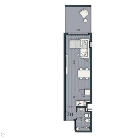 Venta - Apartamento Monoambiente - Unidad 211A - Cosmopolitan