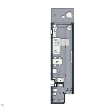 Venta - Apartamento Monoambiente - Unidad 212A - Cosmopolitan