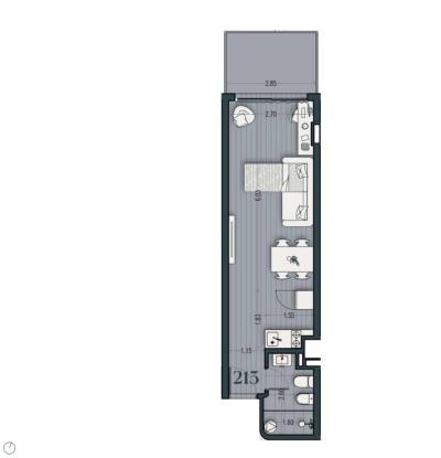 Venta - Apartamento Monoambiente - Unidad 213A - Cosmopolitan
